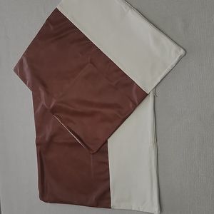 Brown and White Pillow Covers NWOT